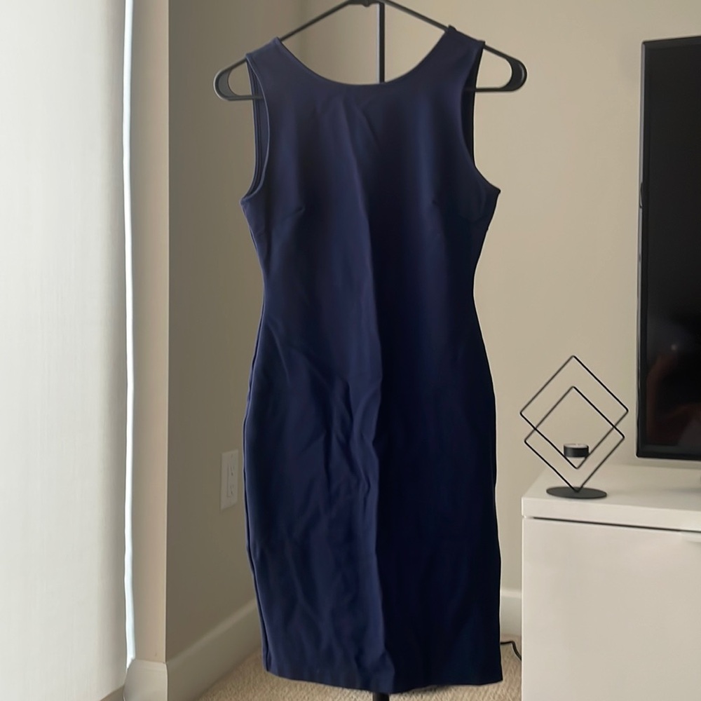 Lulus Low Back Navy Blue Dress